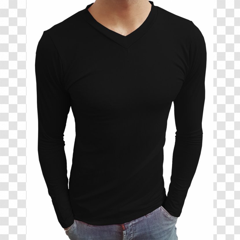 T-shirt Blouse Sleeve Collar - Black Transparent PNG