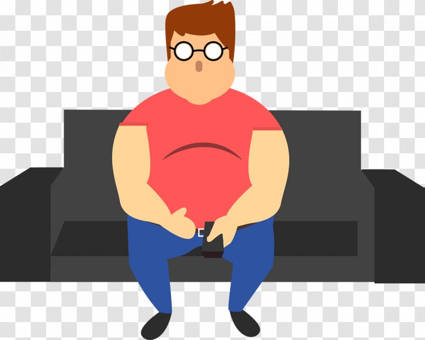 Sedentary Lifestyle Obesity Health Overweight - Sitting Man Transparent PNG