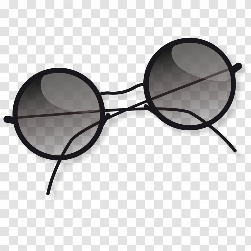 Aviator Sunglasses Goggles Ray-Ban - Vector Black Transparent PNG