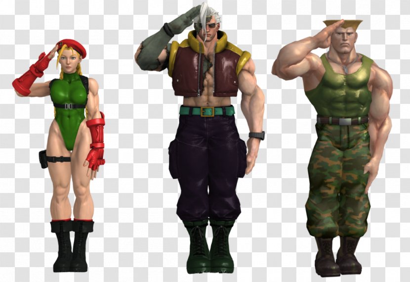 Guile Cammy Charlie Akuma Adon - Salute Transparent PNG