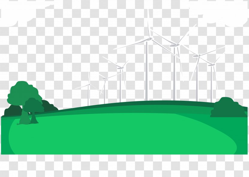Wind Farm Lamma Winds Energy Power Windmill - Vector Plant Transparent PNG