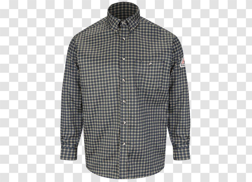 Tops T-shirt Sleeve Clothing - Button - Plaid Dress Transparent PNG