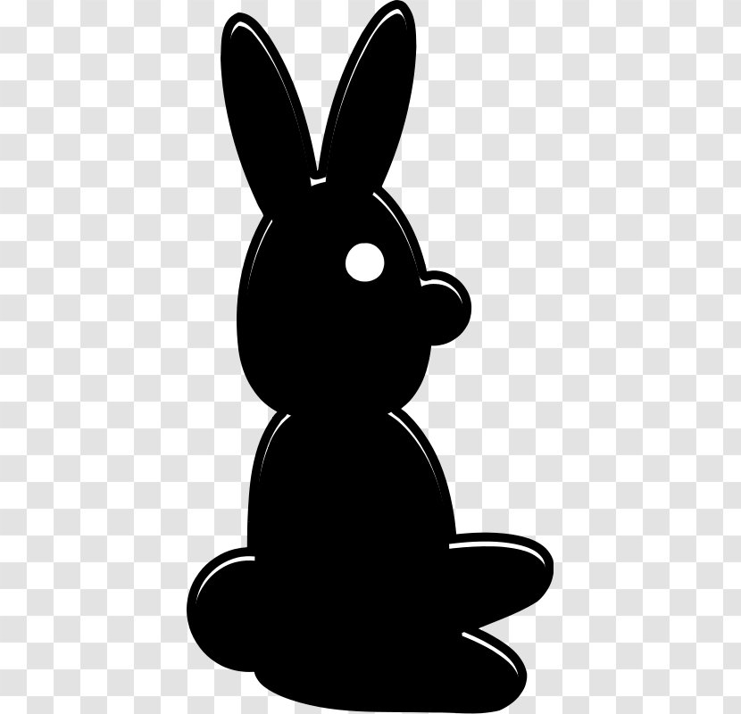 Cartoon Clip Art Rabbit Rabbits And Hares Animation - Blackandwhite - Domestic Tail Transparent PNG