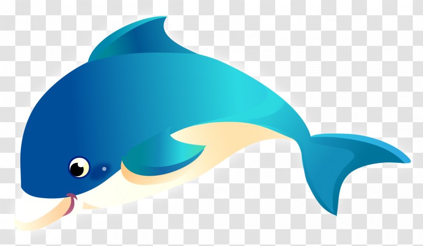Dolphin Clip Art - Vertebrate - Cute Cartoon Fish Transparent PNG