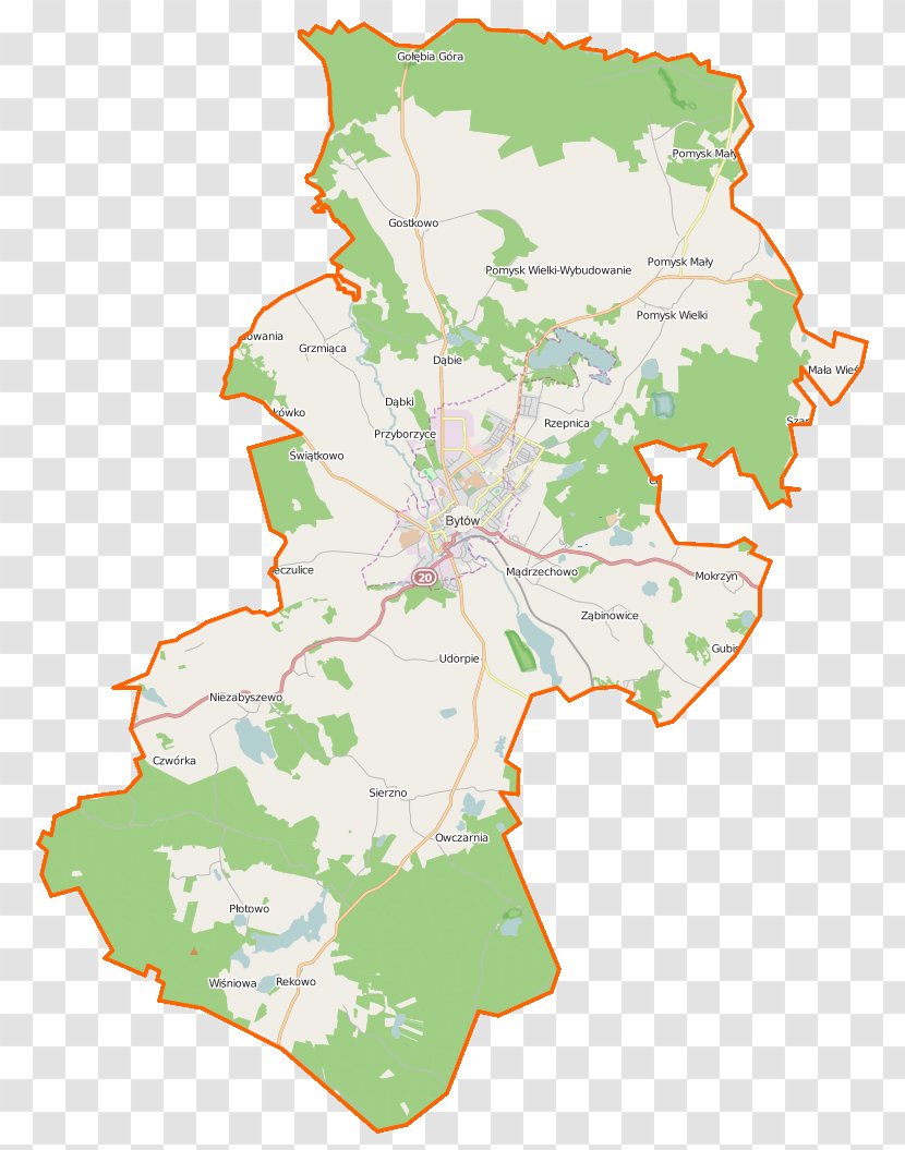 Rekowo, Bytów County Niezabyszewo Dąbie, Gmina Pyszno - Pomeranian Voivodeship - Map Transparent PNG