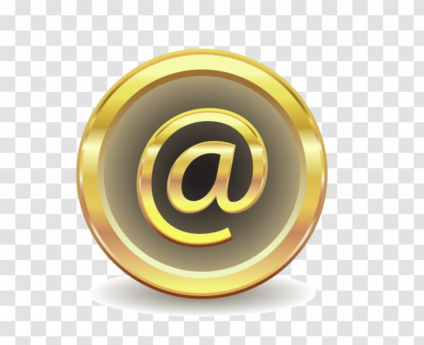 Email - Gold - Clolorful Letters Transparent PNG