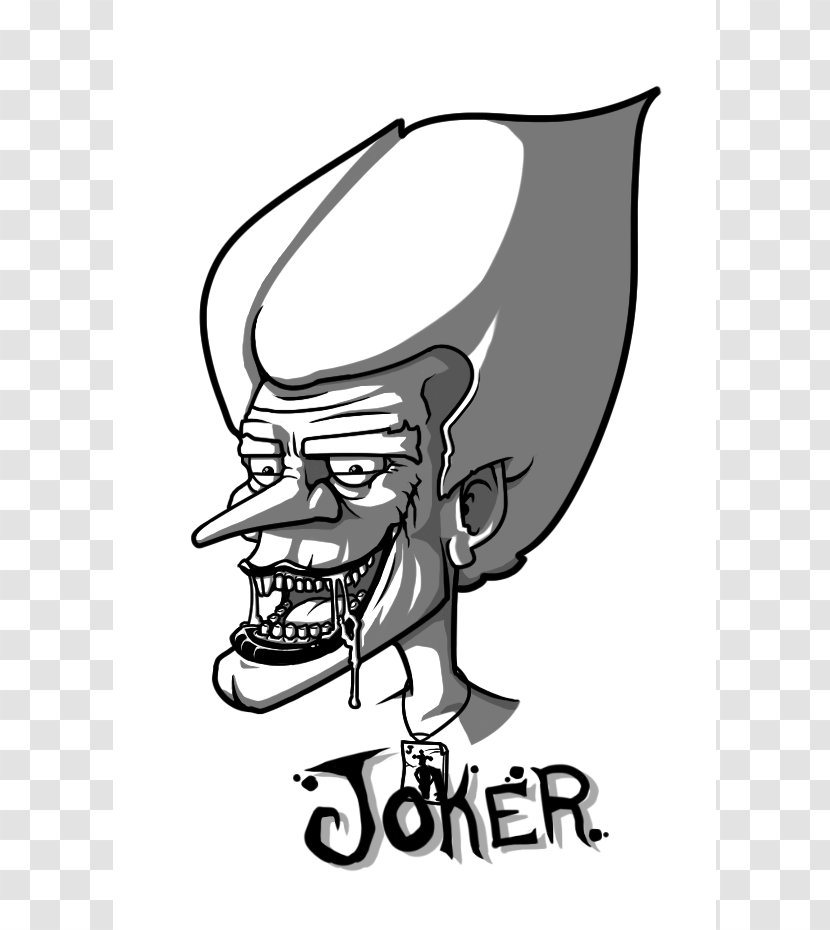 Joker Batman Line Art Cartoon Clip - Pictures Transparent PNG