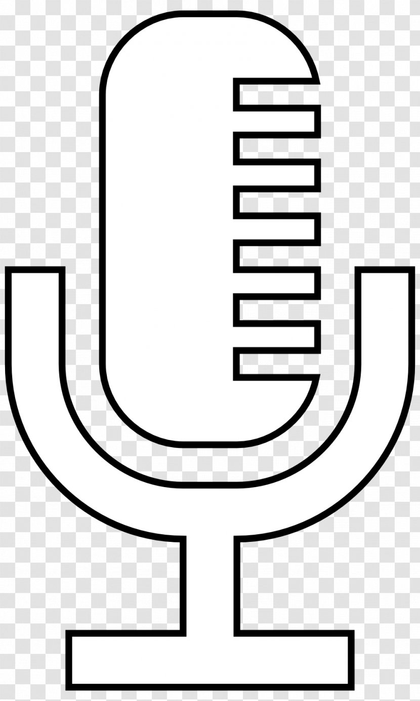 Microphone Black And White Drawing Clip Art - Wireless Transparent PNG
