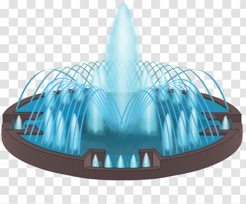 Turquoise Teal Electric Blue - Aqua - Fountain Transparent PNG