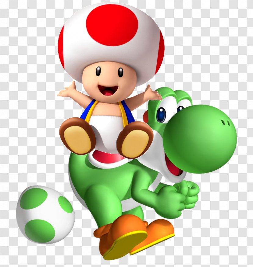 Mario & Yoshi Toad Super Kart Nintendo Entertainment System - Christmas - Watercolor Baby Transparent PNG