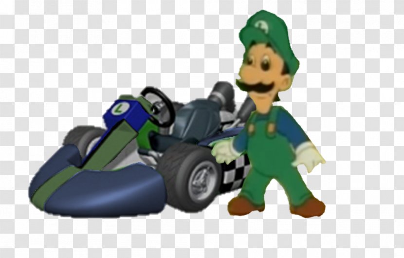 Mario Kart Wii Luigi Super & Yoshi - Figurine Transparent PNG