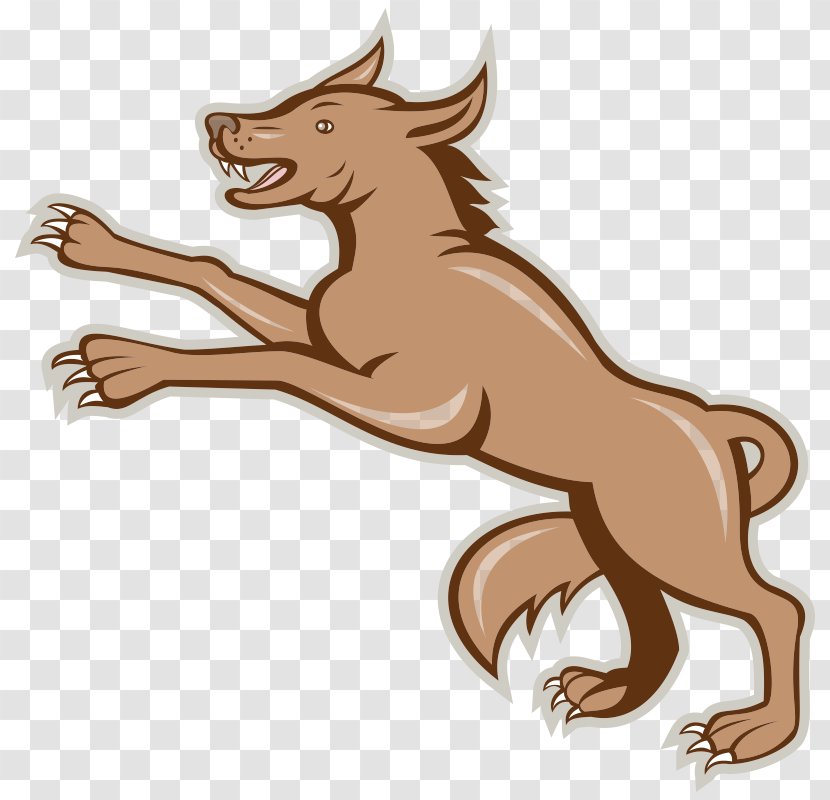 Gray Wolf Cartoon - Wolfdog - Fauna Transparent PNG