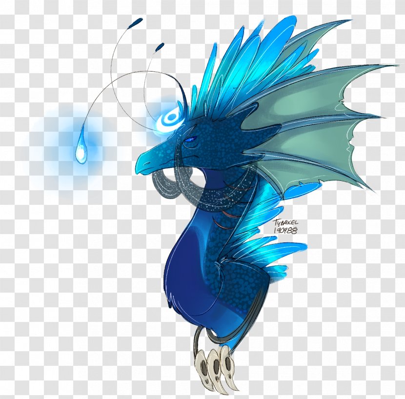 Dragon - Electric Blue - Mythical Creature Transparent PNG