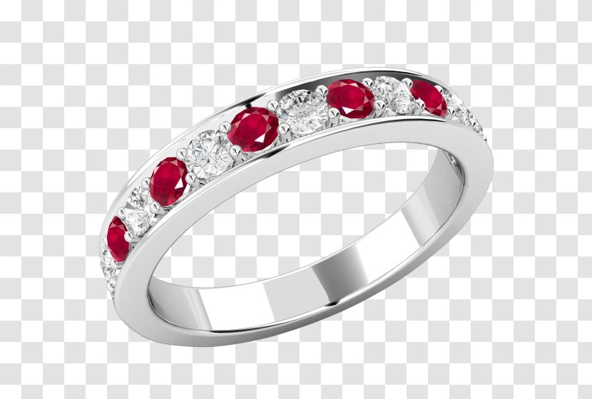 Ruby Eternity Ring Gemstone Diamond - Frame - All Gold Rings For Girls Transparent PNG
