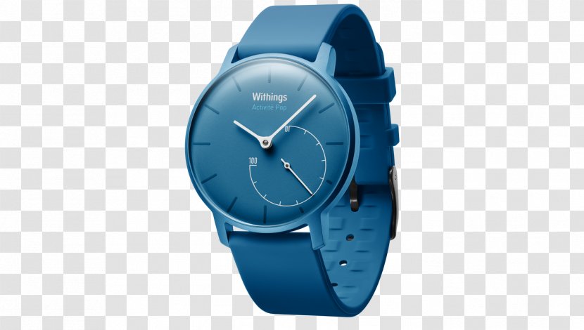 Withings Activité Pop Activity Tracker Smartwatch Steel - Watch - Strap Blue Transparent PNG