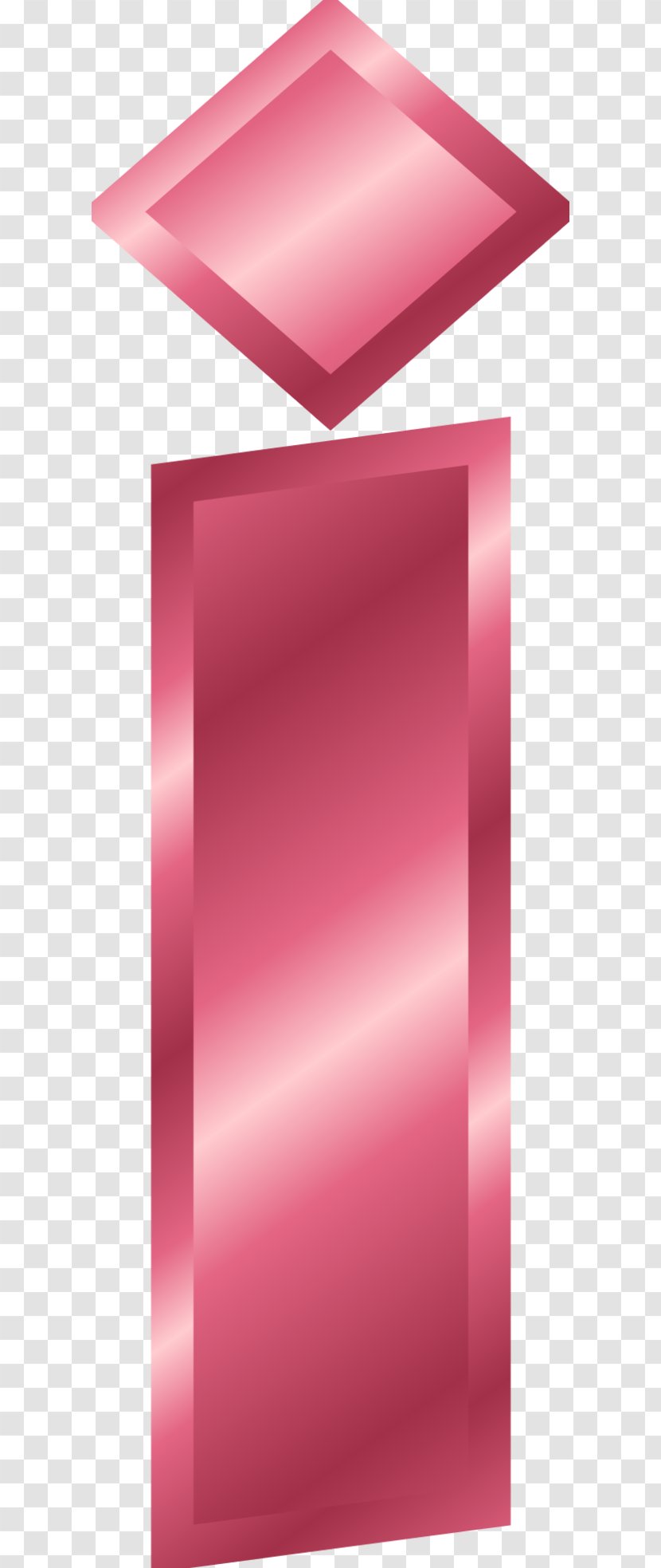 Rectangle Line - Pink M - A Letter Transparent PNG