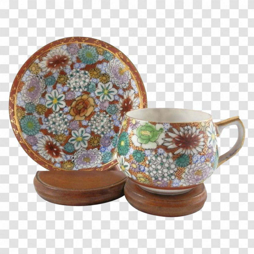 Tableware Saucer Ceramic Coffee Cup Mug - Brown - Hand Painted Teacup Transparent PNG