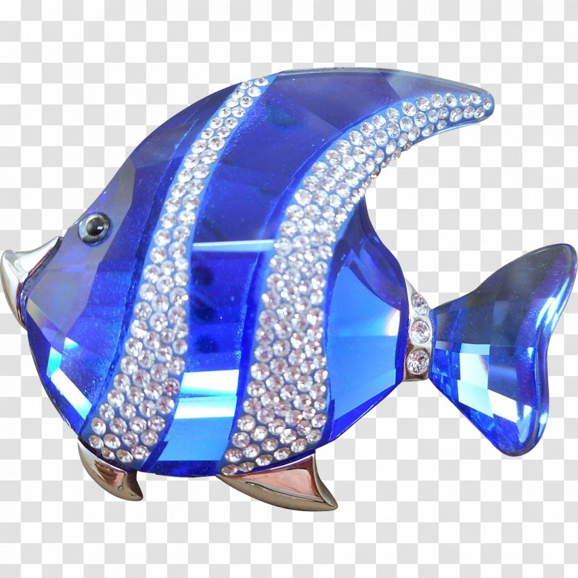 Brooch Swarovski AG Jewellery Cobalt Blue Fish - Purple Transparent PNG