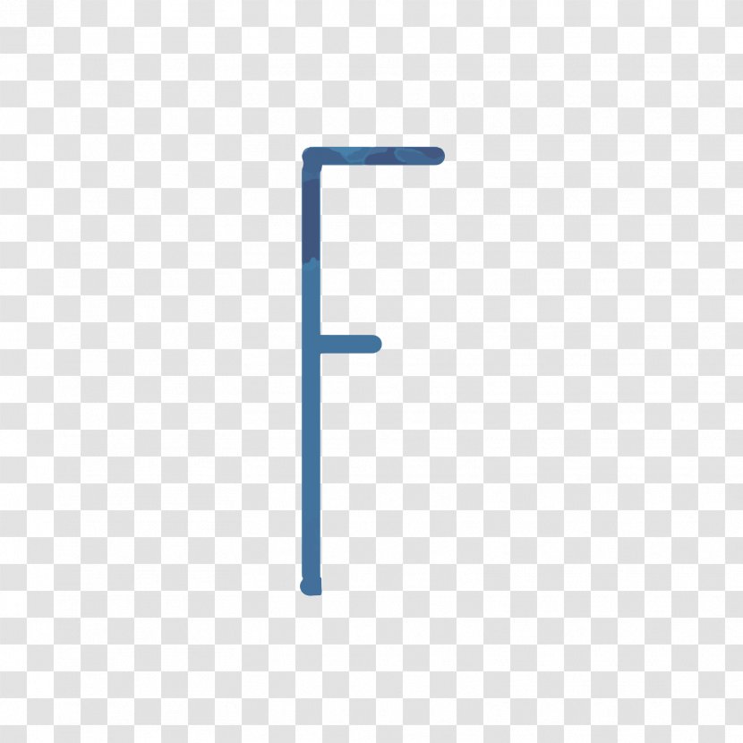 Line Angle Point - Rectangle - Blue Watercolor Letters F Transparent PNG