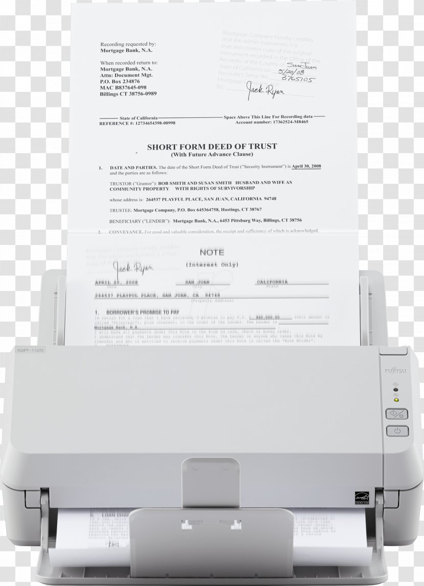 Image Scanner Fujitsu ScanSnap SP-1120 ADF 600 X 600DPI A4 White Hardware/Electronic SP 1125 Inkjet Printing - Dots Per Inch - FujiTSU Transparent PNG