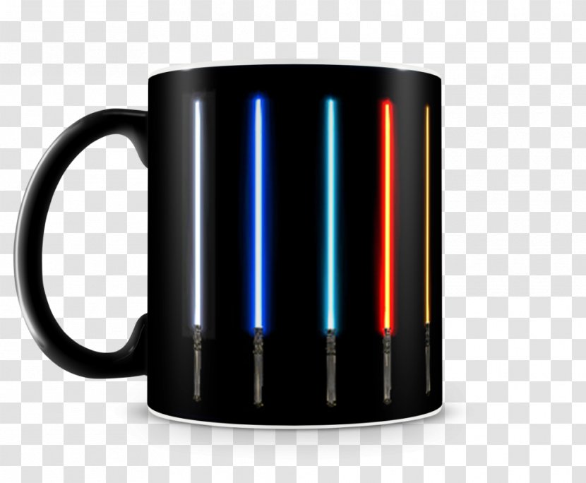 Coffee Cup Mug Lightsaber - Drinkware Transparent PNG