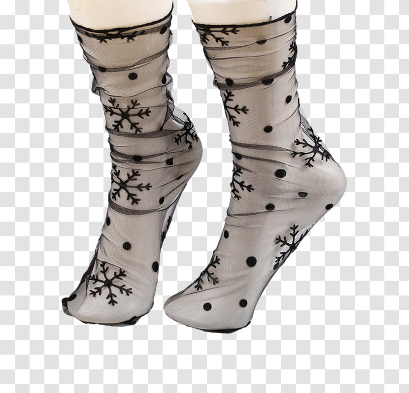 Sock Shoe Snowflake Clothing Lace - Flower Transparent PNG