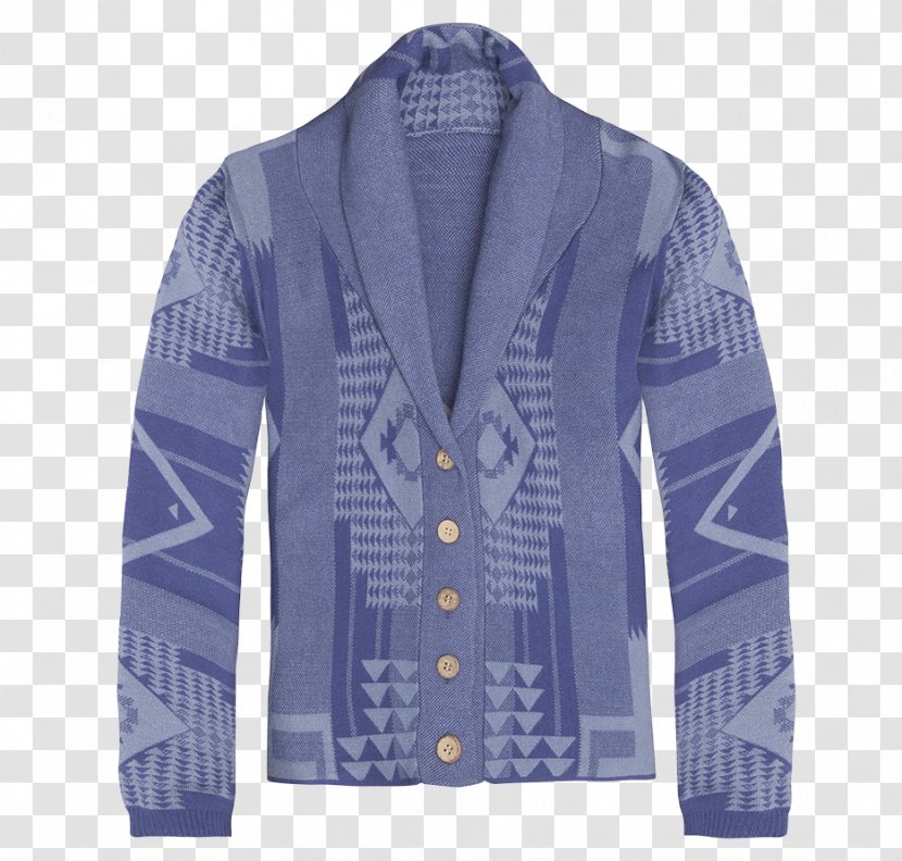 Cardigan Jacket Collar Sleeve Button - Purple Transparent PNG