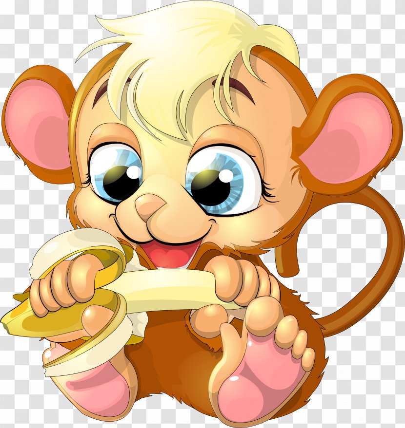 Ape Cartoon Monkey Clip Art - Flower - Grandpa Transparent PNG