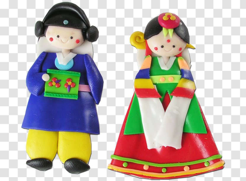 Refrigerator Magnets Craft Doll Hanbok - Wedding Transparent PNG