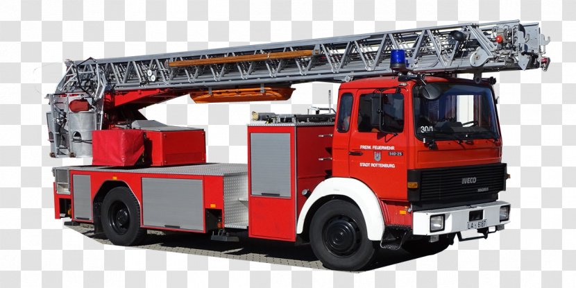 Fire Engine Volunteer Department Rottenburg Am Neckar Firefighter - Transport Transparent PNG