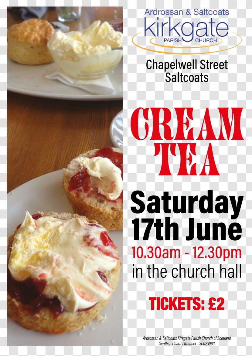 Cream Tea Baking Breakfast Food - Church Service - Poster Transparent PNG