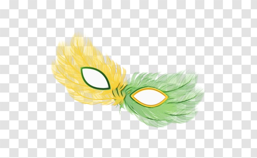 Feather - Masque - Green Transparent PNG