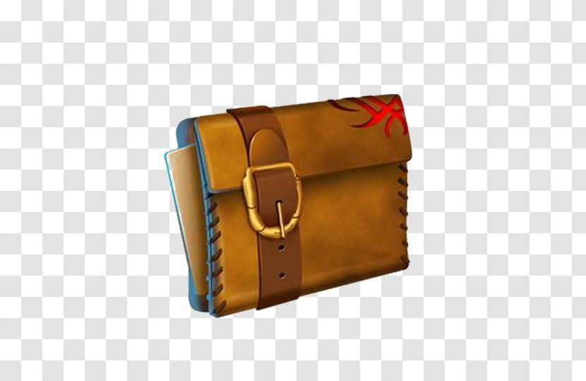 Download ICO Directory Icon - Computer - Ginger Retro Briefcase Transparent PNG