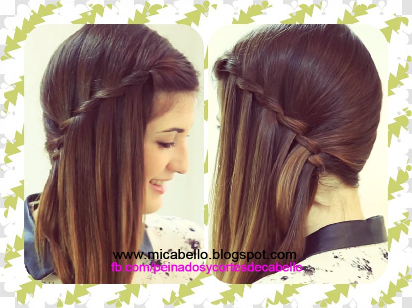 Hairstyle Long Hair Braid Chignon - Flower Transparent PNG