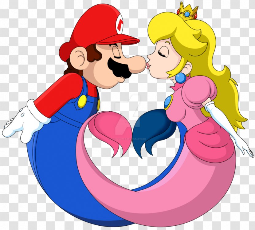 Princess Peach Super Mario Bros. World & Sonic At The Olympic Games - Heart - Mermaid Transparent PNG