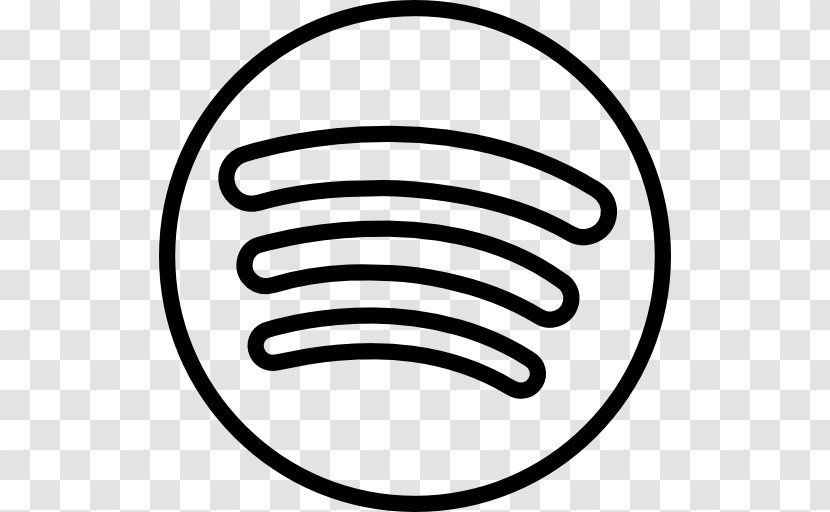 Clip Art - Black And White - Spotify Logo Transparent PNG