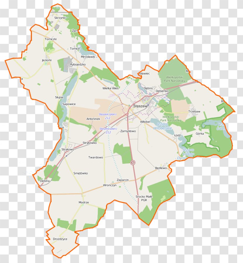 Jeziorki, Poznań County Modrze Trzebaw, Greater Poland Voivodeship Strykowo Tomice, - Ecoregion - Map Transparent PNG
