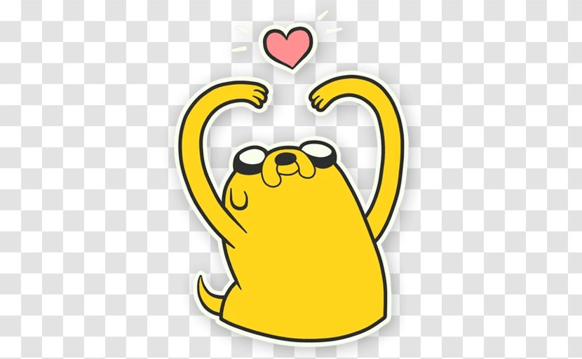 Jake The Dog Telegram Sticker VKontakte Clip Art - Smiley - Adventure Time Transparent PNG