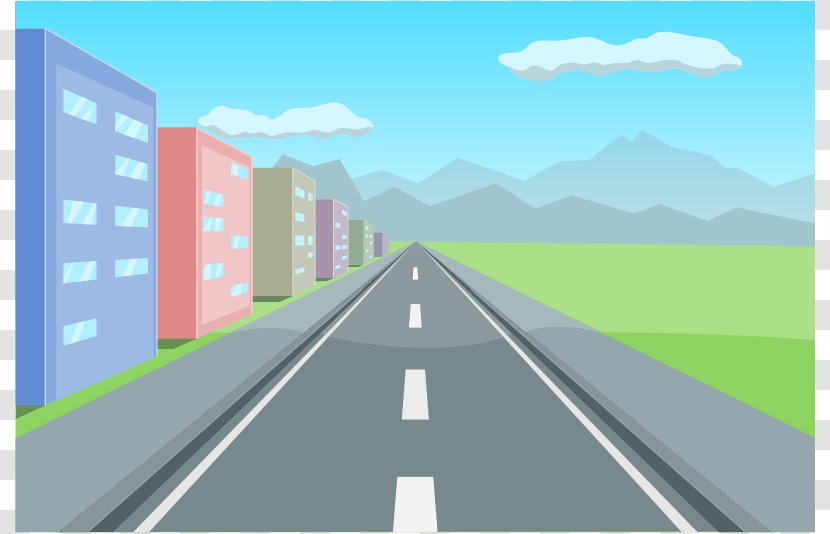 Highway Road Free Content Clip Art - Street - Perspective Cliparts Transparent PNG