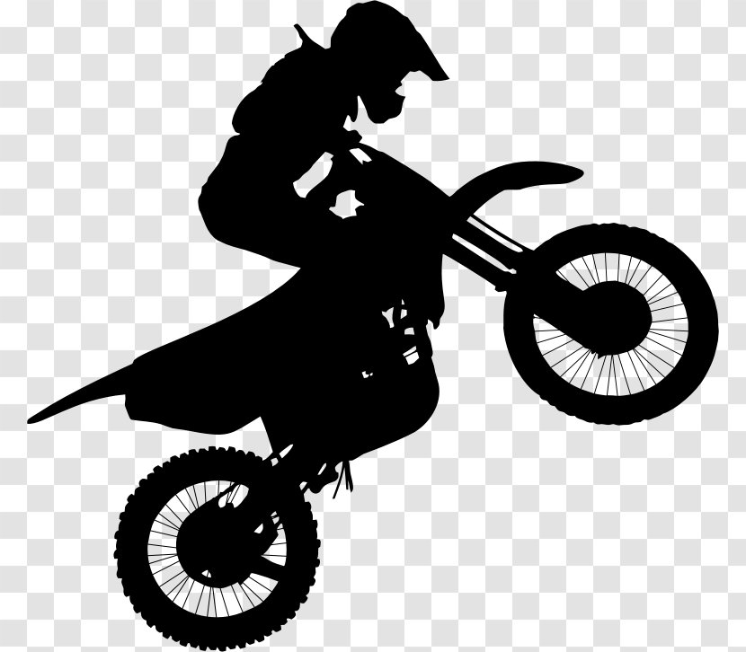 Motocross Motorcycle Stunt Riding Wheelie Silhouette - Wheel - Ride A Transparent PNG