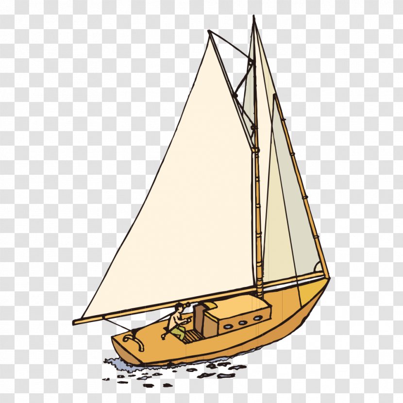 Sailing Ship Yacht Schooner Brigantine - Lugger Transparent PNG