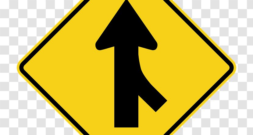 Merge Traffic Sign Warning Lane - Stimulant Stamp Transparent PNG