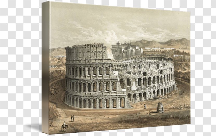 Colosseum Poster Art Ancient Rome - Landmark Transparent PNG