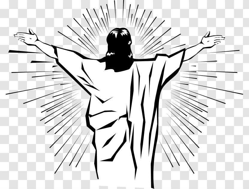 Resurrection Of Jesus Easter Clip Art - Cartoon - Black And White Pictures Transparent PNG