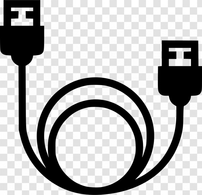 Laptop Electrical Cable - Black And White Transparent PNG