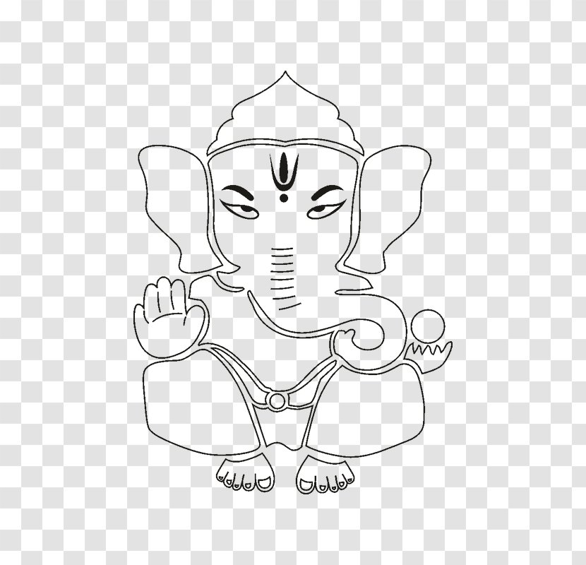 Vector Graphics Clip Art Sketch Illustration Image - Cartoon - Ganesh Hd Transparent PNG