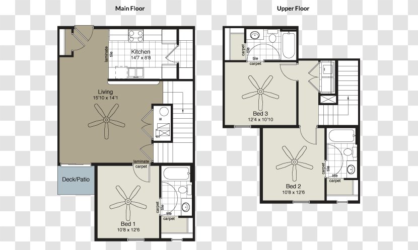 Floor Plan Architecture House Apartment - Bedroom - Interior Design Carpet Transparent PNG