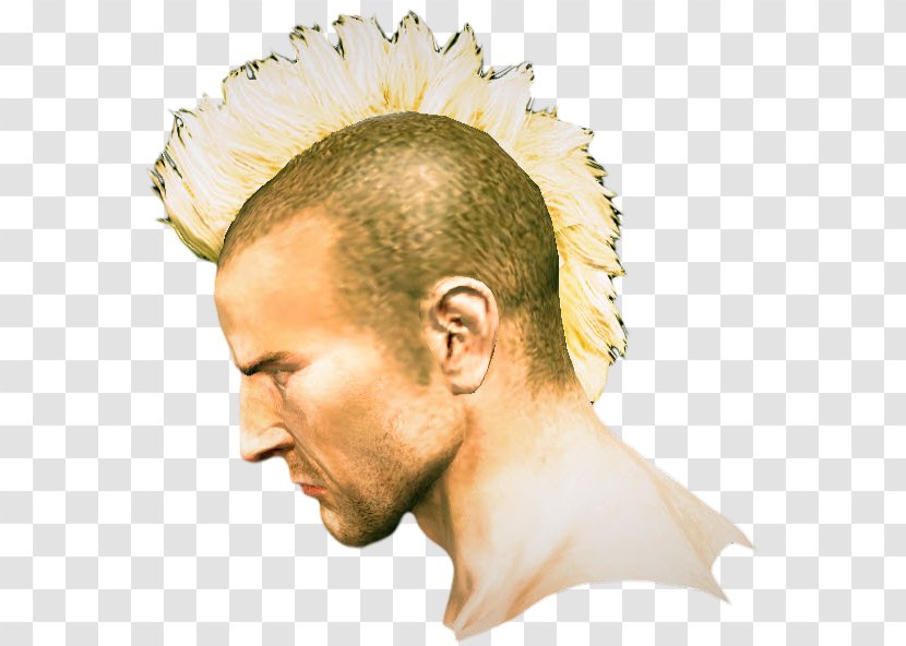 Dead Rising 2: Case Zero Mohawk Hairstyle Forehead - Neck - Hair Transparent PNG