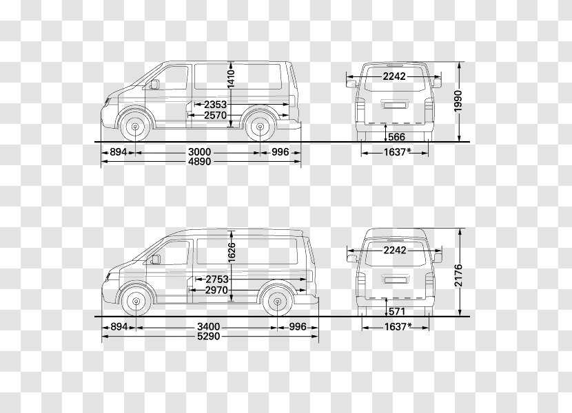 Technical Drawing Volkswagen Automotive Design Car - Rectangle Transparent PNG