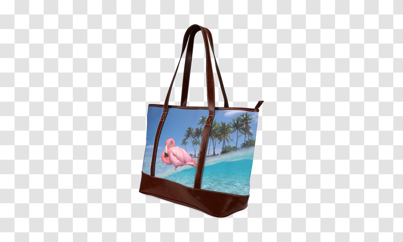 Handbag Tote Bag Bunaken Turquoise - Flamingo Printing Transparent PNG